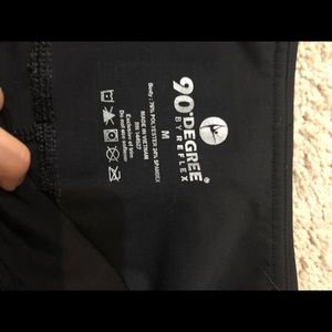 90 degree by reflex black ripped leggings size med